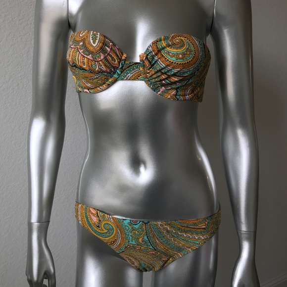 J.Crew Bikini Swim Suit S Paisley Women Size Small 2-Piece Set - Picture 2 of 8